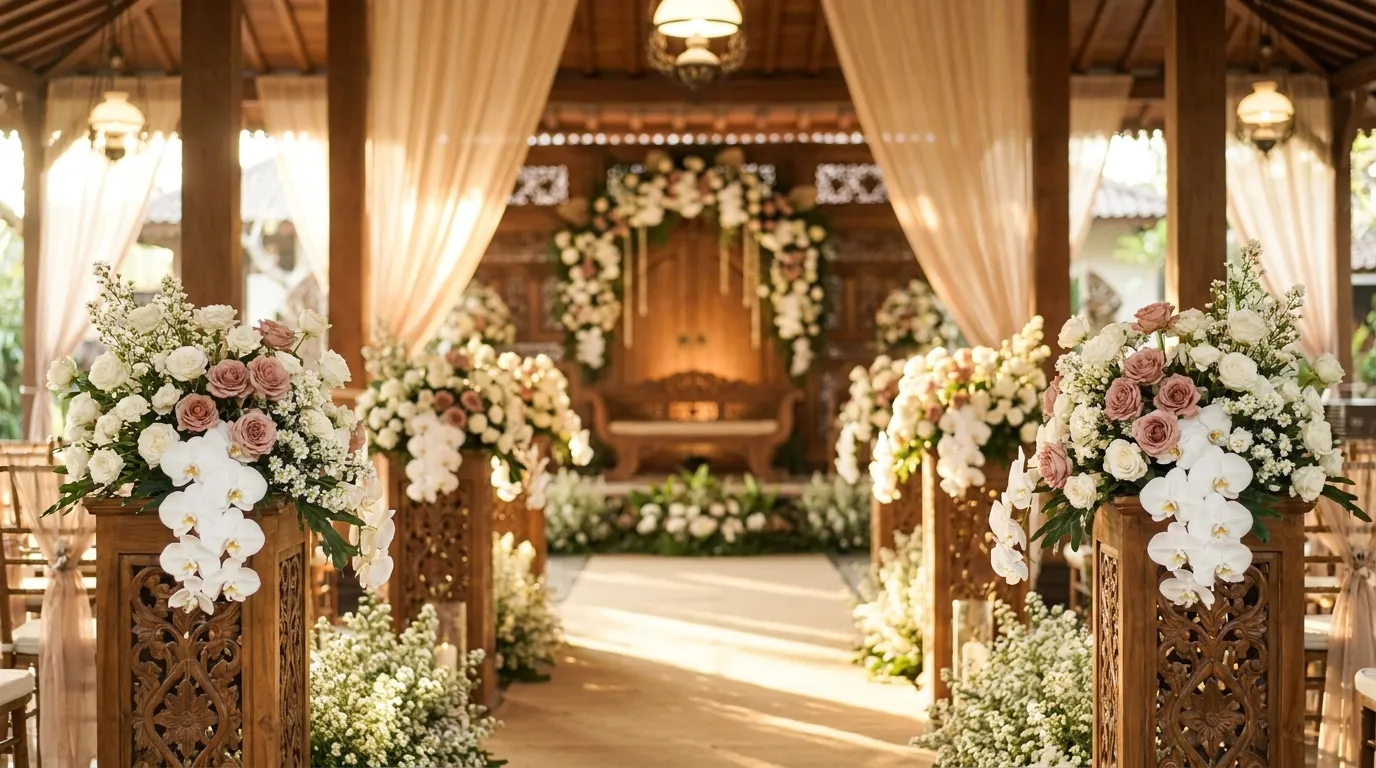 Lorong bunga putih