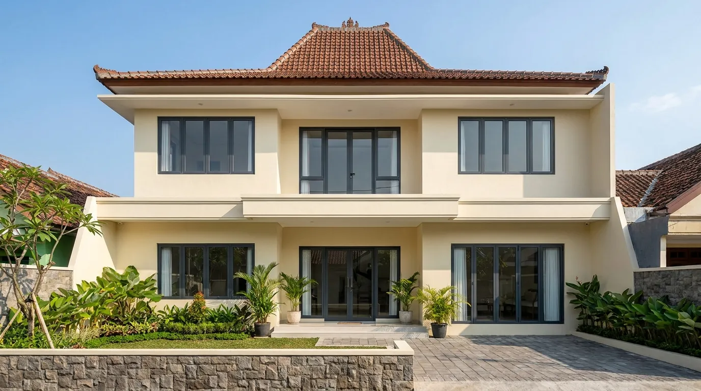 Kusen & jendela rumah 2 lantai