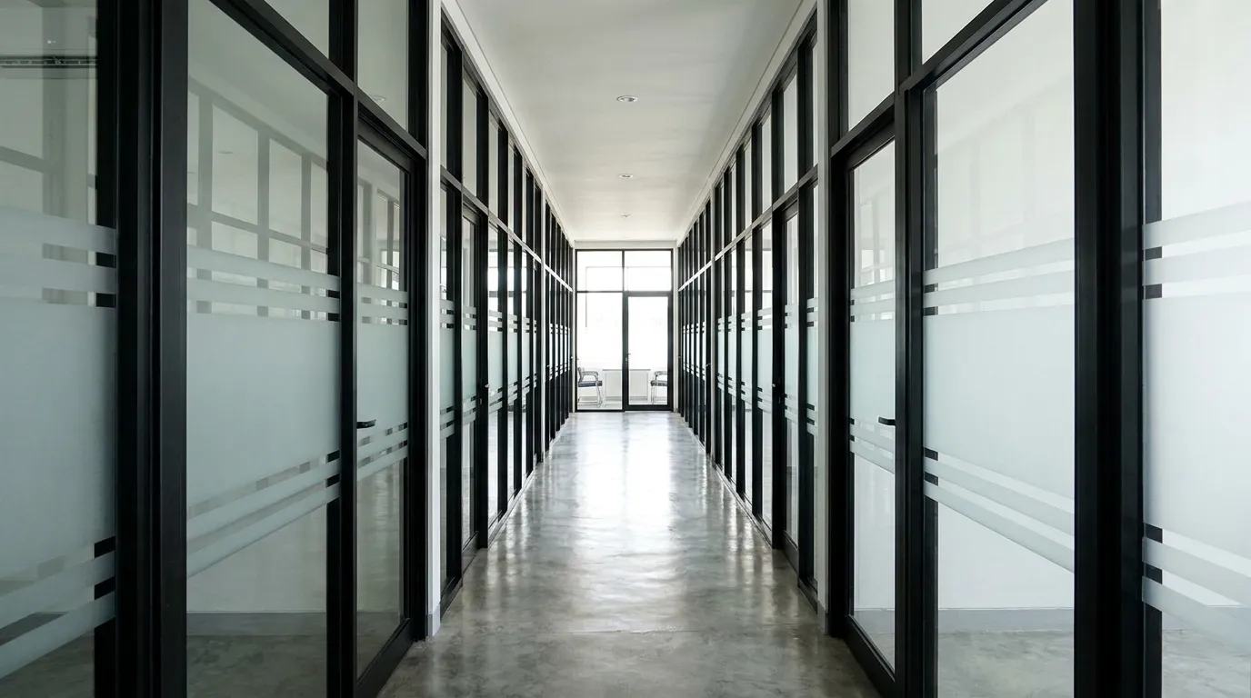 Partisi kaca kantor