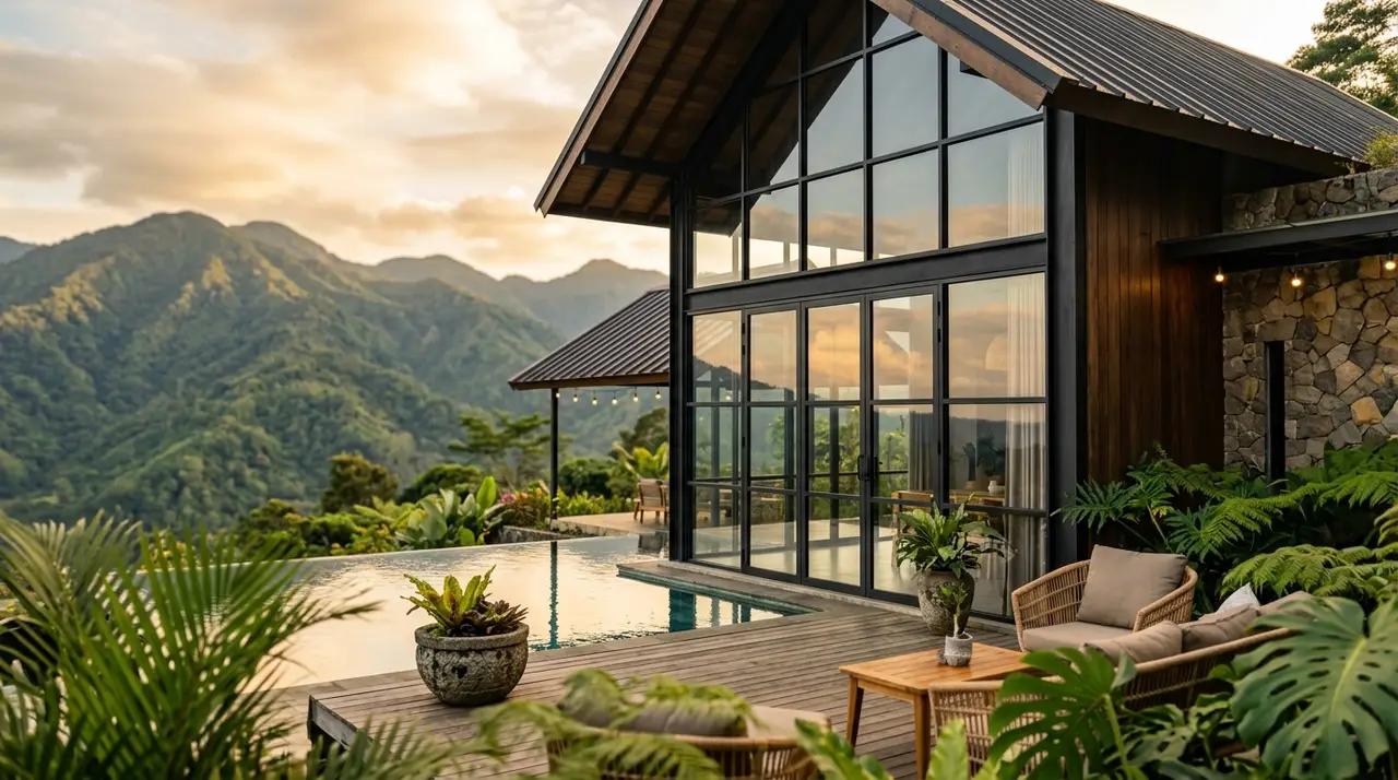 Villa Modern Tropis, Puncak Bogor